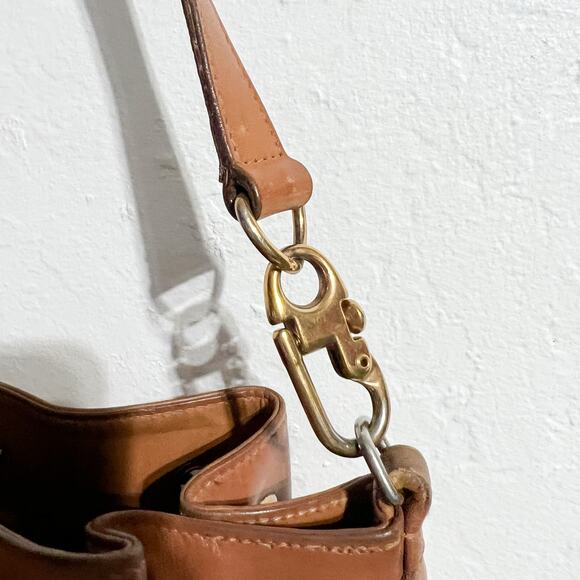 Vintage Gucci Bucket Bag Micro GG Monogram Logo Ivory Cream Brown 80's - Picture 11 of 11